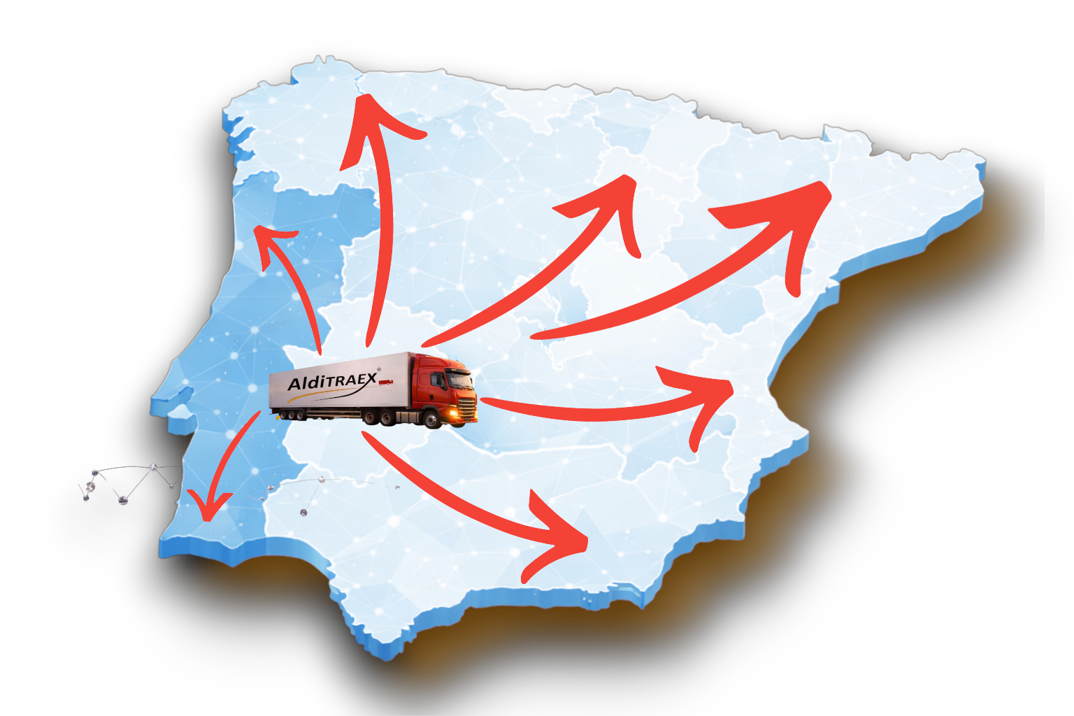 Mapa de la Península Ibérica